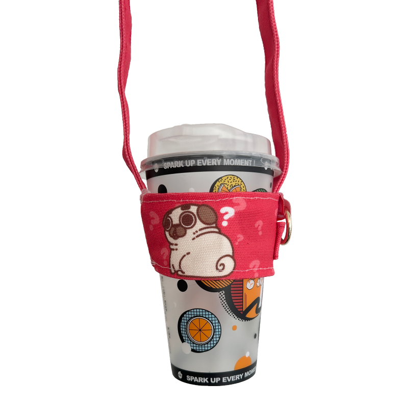 Beware of Idiot Puglie Handheld Cup Sleeve C-GRADE