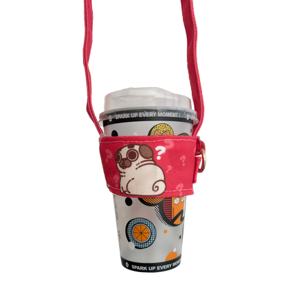 Beware of Idiot Puglie Handheld Cup Sleeve C-GRADE