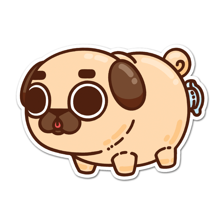 Puglie Pug Stickers – Puglie Mart