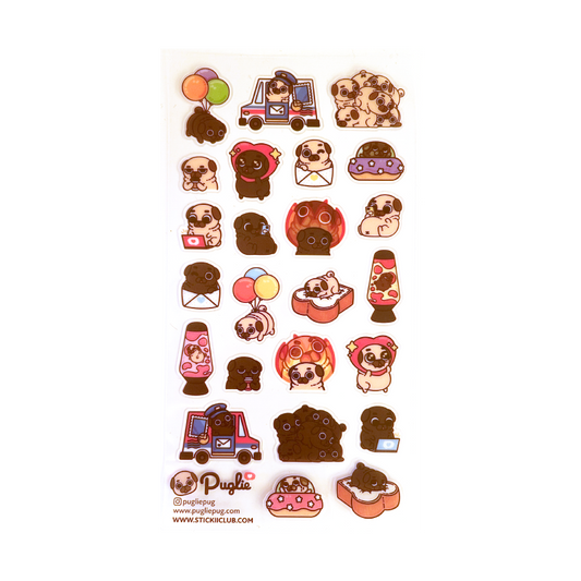 Puglie and Ollie Adventures Sticker Sheet